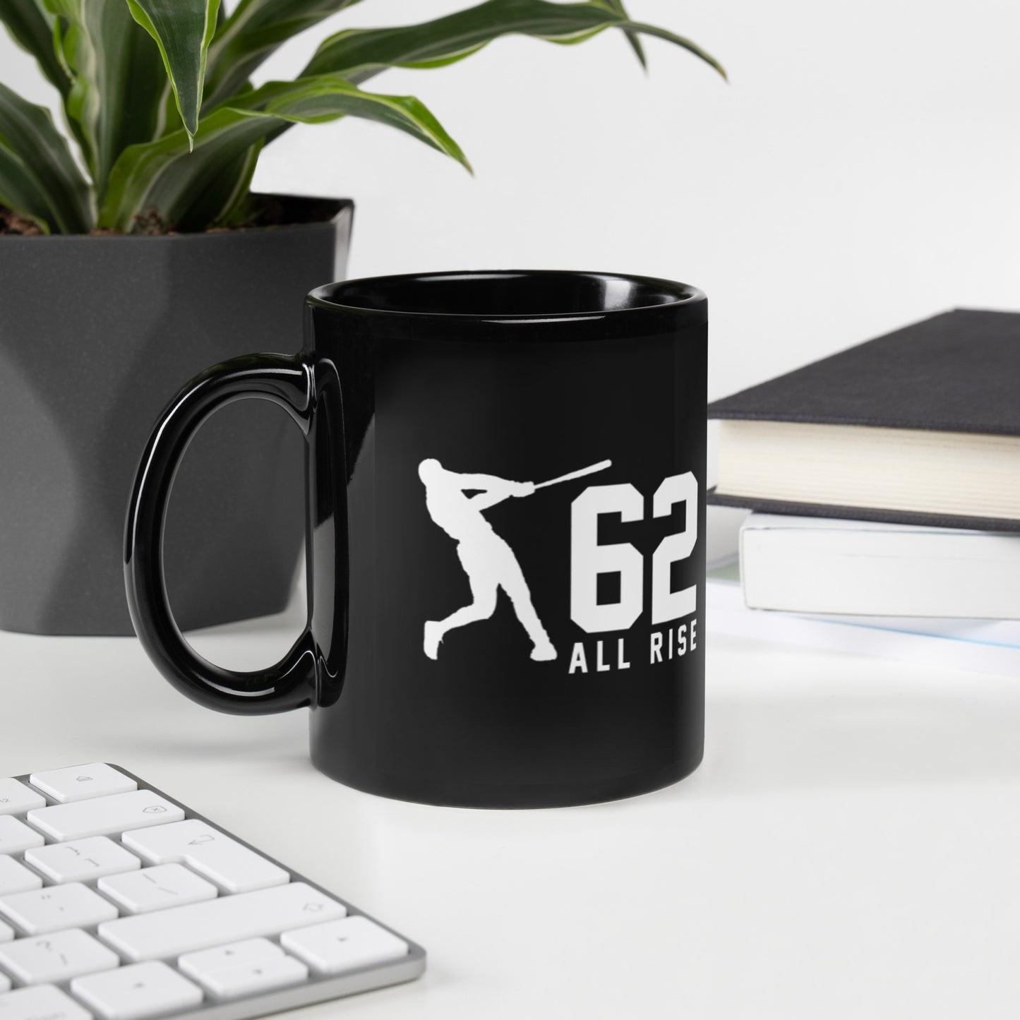 AJ 62 Black Glossy Mug