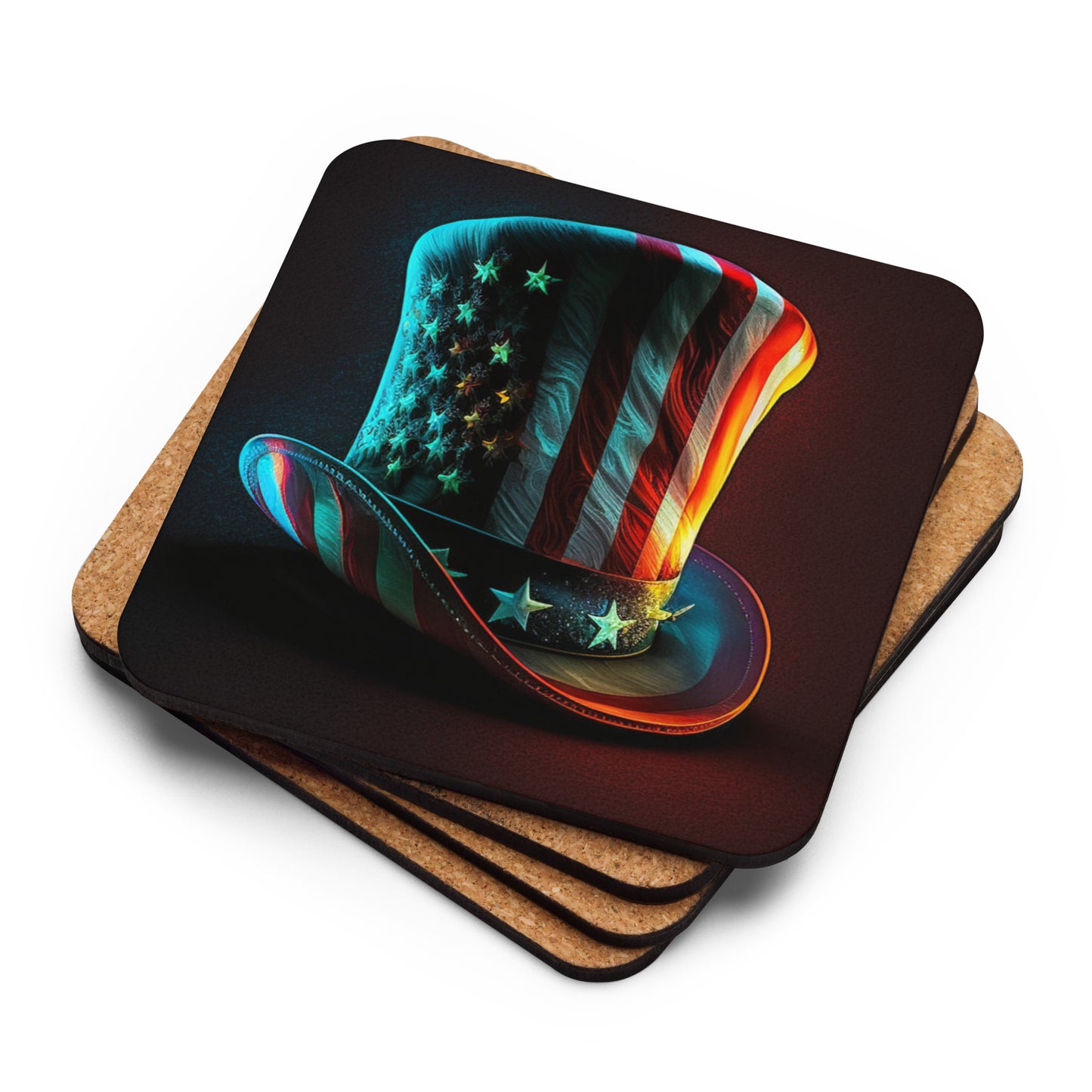 Top Hat Home Bar Cork-back coaster