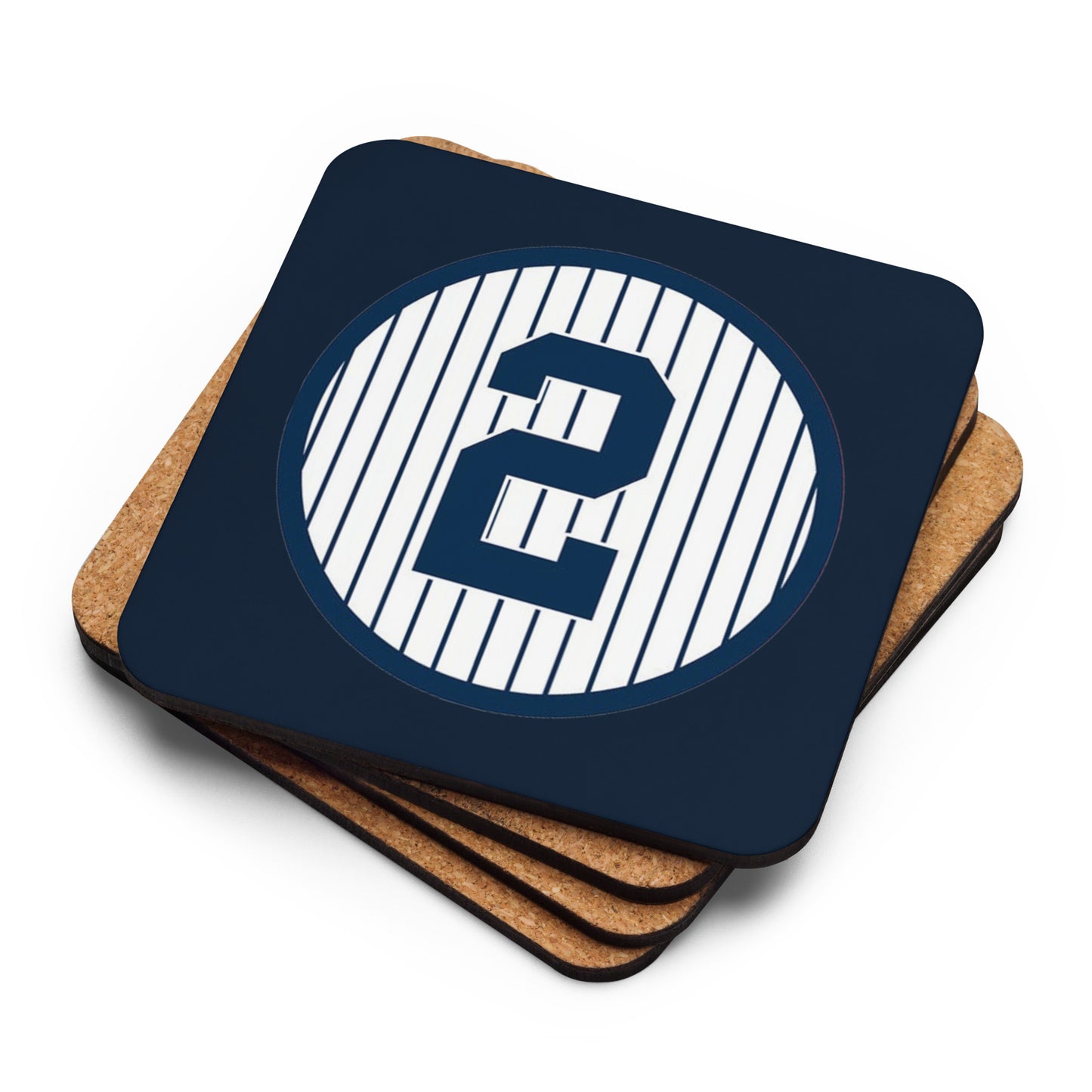 2 Jeter Retired Cork-back coaster