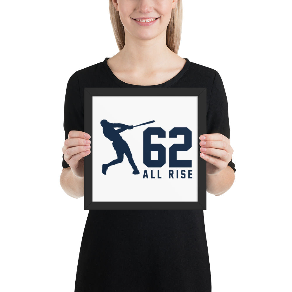 62 All Rise White and Blue Framed poster