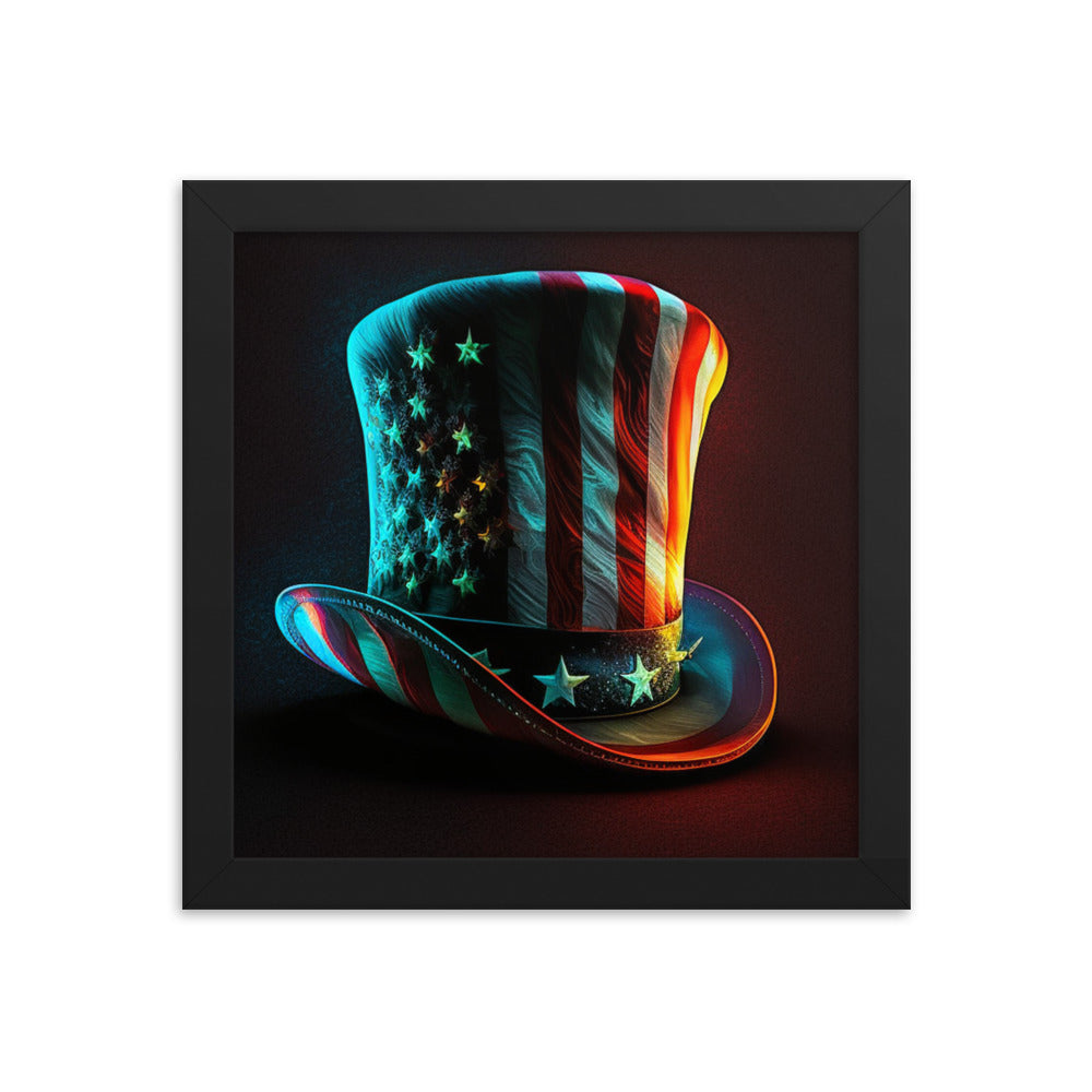 Yankee Doodle Hat Classy Man Cave Framed poster