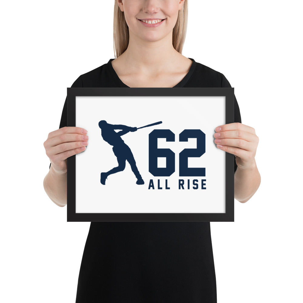 62 All Rise White and Blue Framed poster