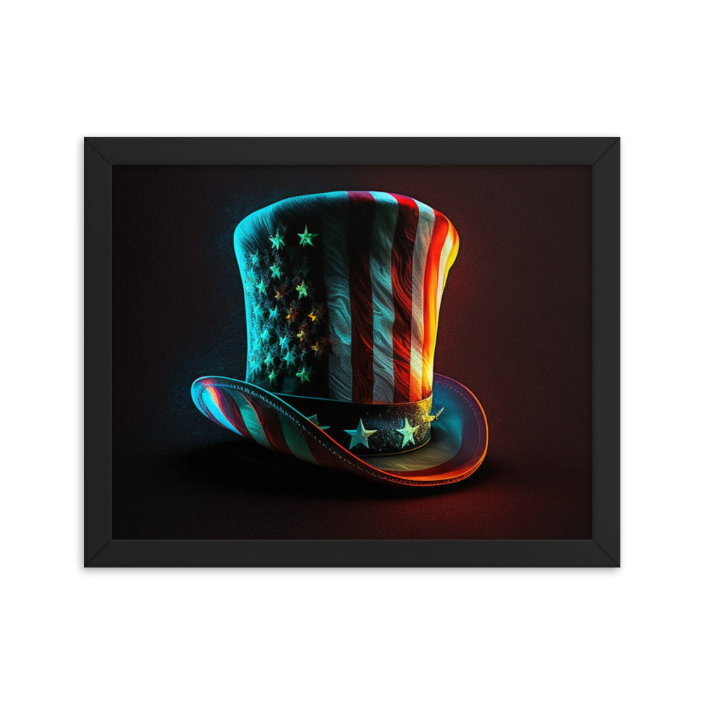 Yankee Doodle Hat Classy Man Cave Framed poster