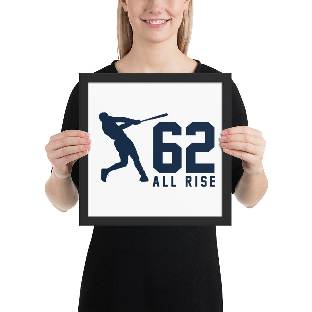 62 All Rise White and Blue Framed poster
