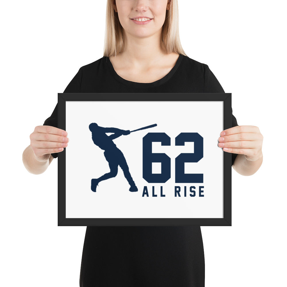 62 All Rise White and Blue Framed poster