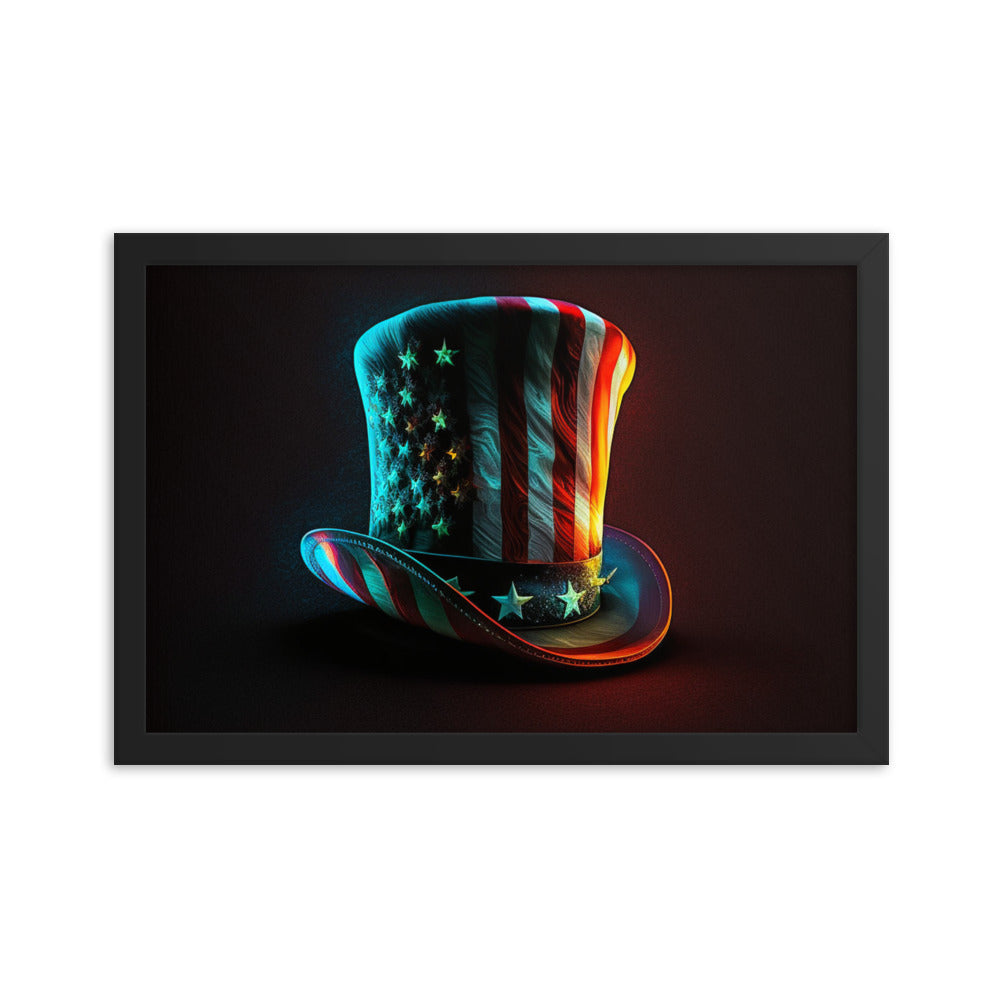 Yankee Doodle Hat Classy Man Cave Framed poster