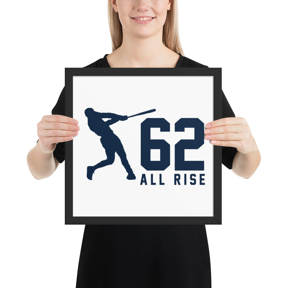 62 All Rise White and Blue Framed poster