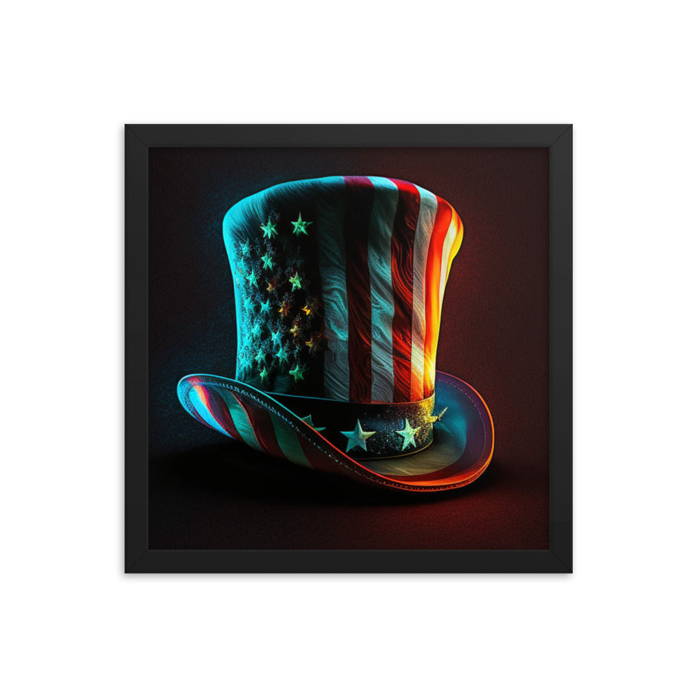 Yankee Doodle Hat Classy Man Cave Framed poster