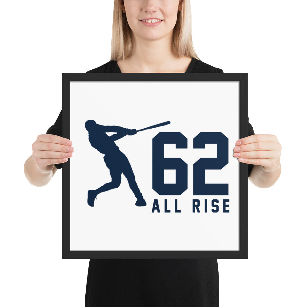 62 All Rise White and Blue Framed poster