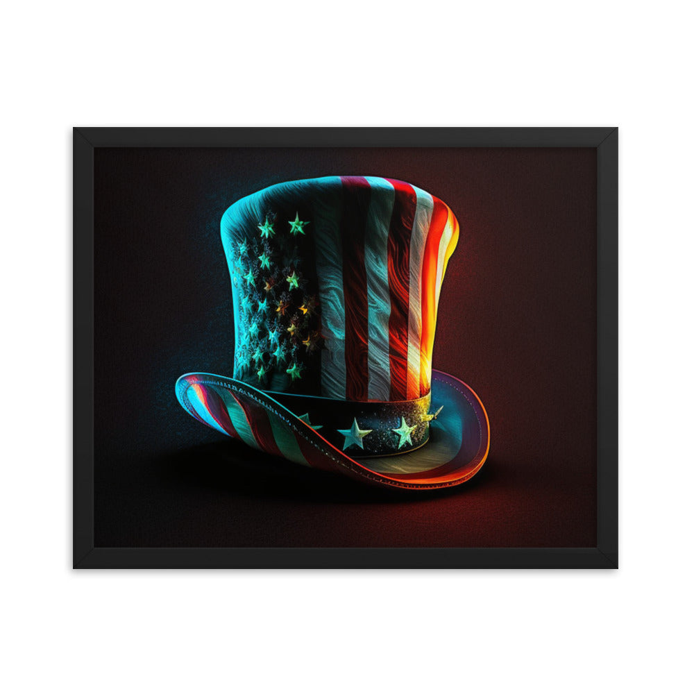 Yankee Doodle Hat Classy Man Cave Framed poster