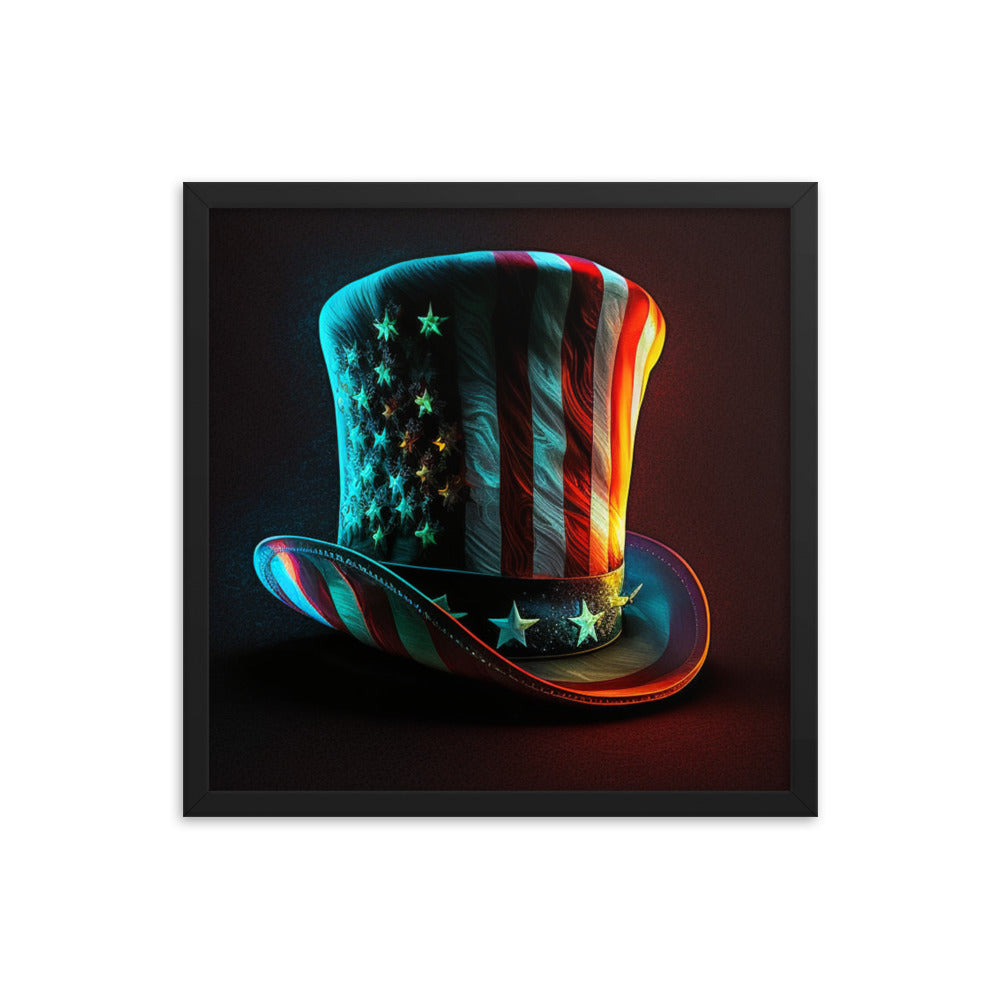 Yankee Doodle Hat Classy Man Cave Framed poster