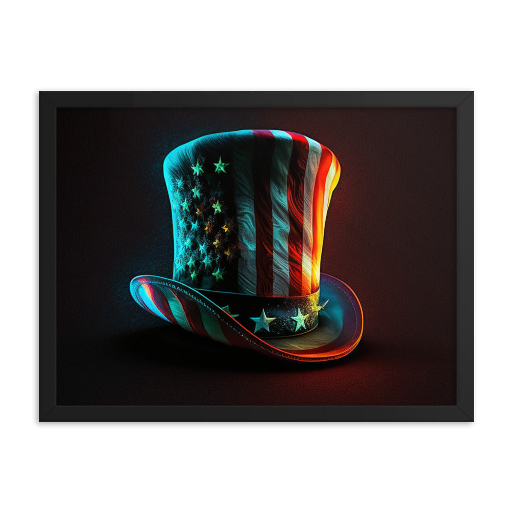 Yankee Doodle Hat Classy Man Cave Framed poster