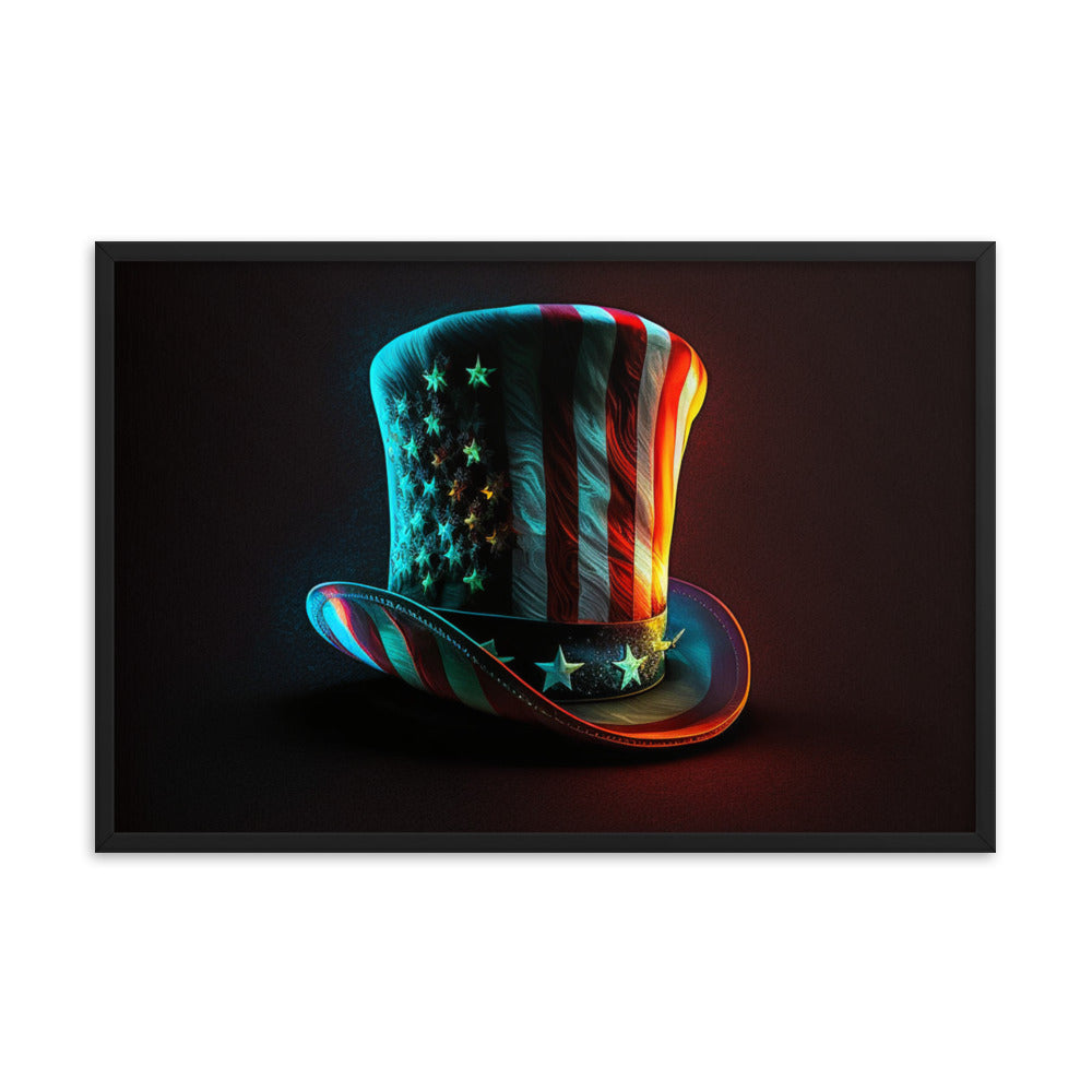 Yankee Doodle Hat Classy Man Cave Framed poster