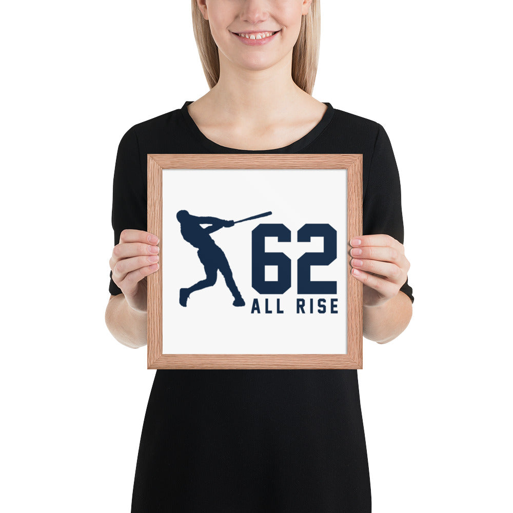 62 All Rise White and Blue Framed poster