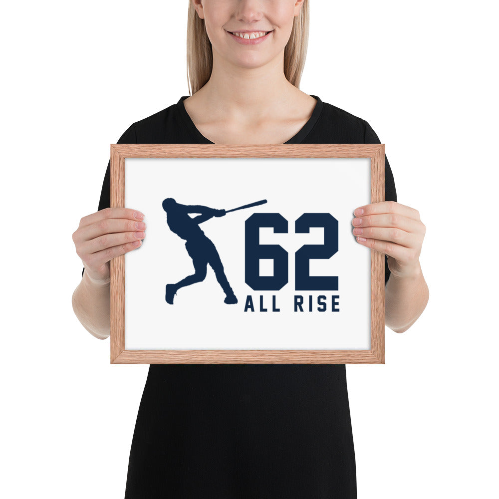 62 All Rise White and Blue Framed poster