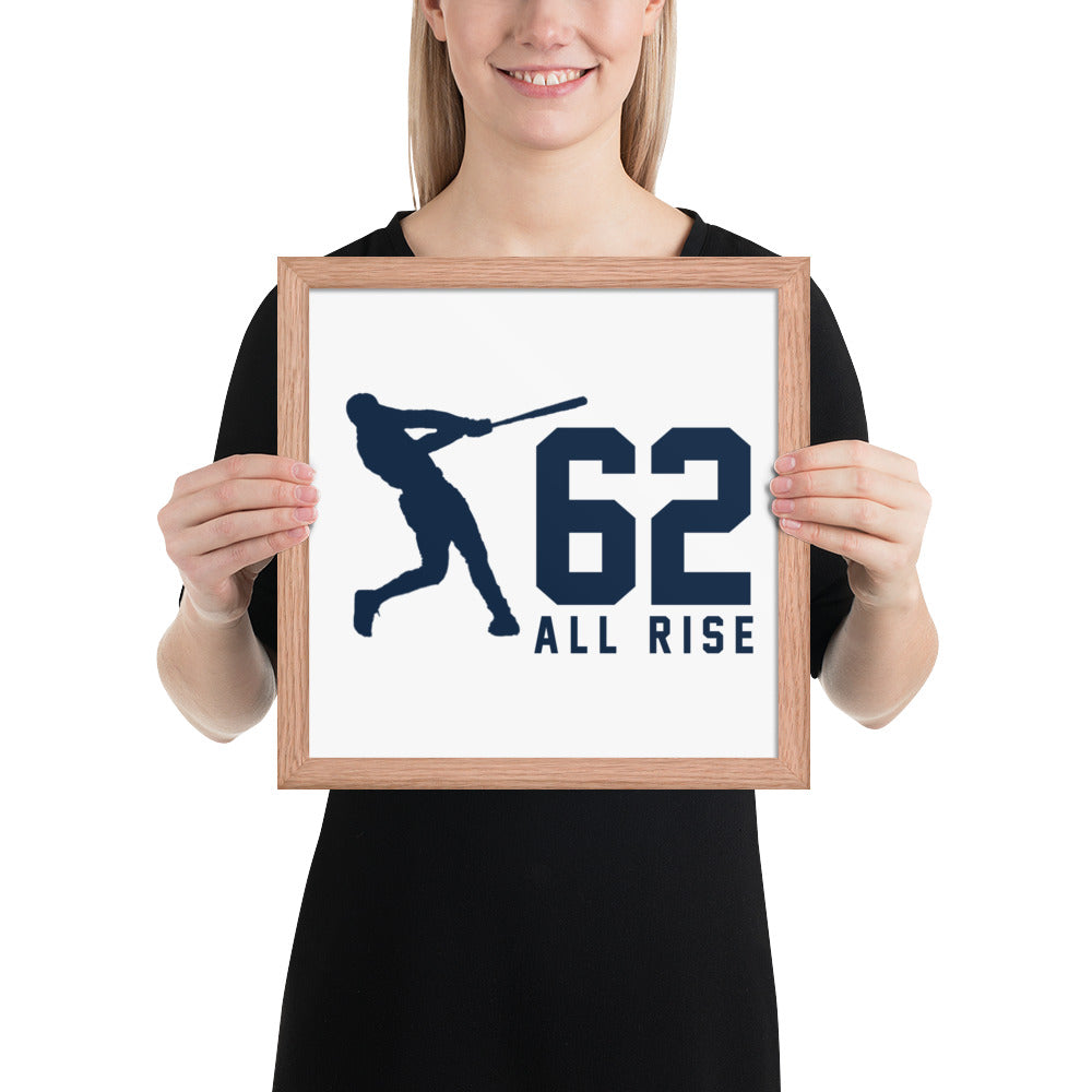 62 All Rise White and Blue Framed poster