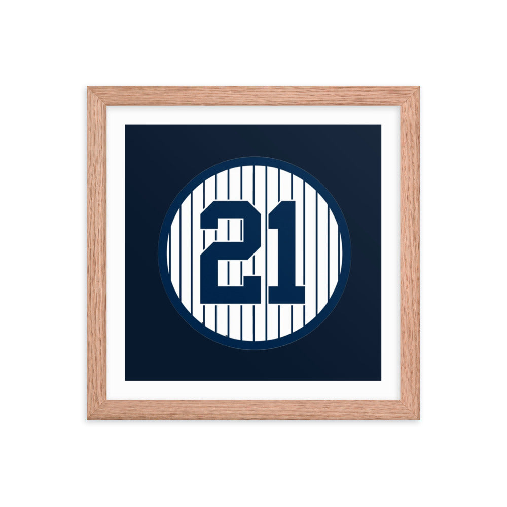 21 Retired Framed poster 12 in x 12 in