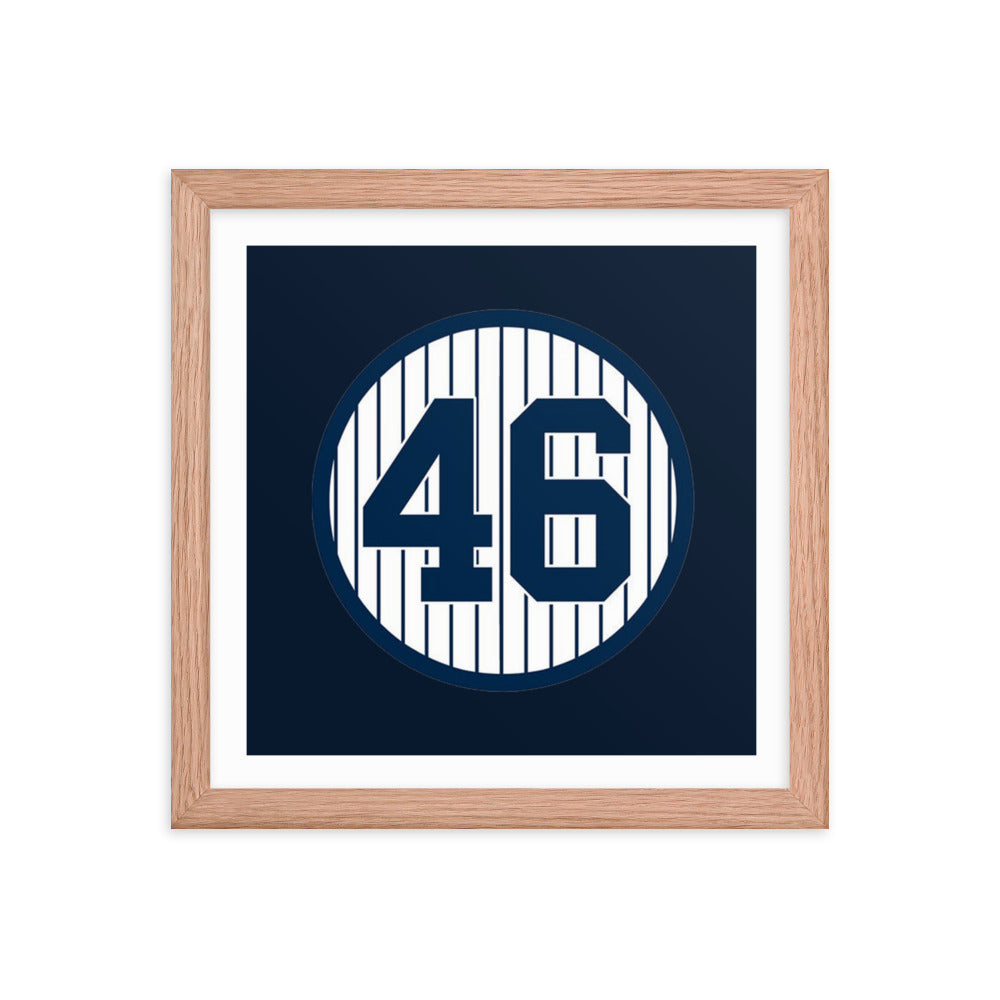 46 Retired Andy Pettitte Framed poster 12 in x 12 in