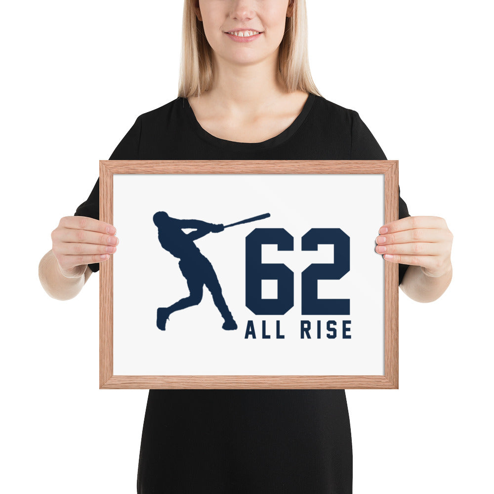 62 All Rise White and Blue Framed poster