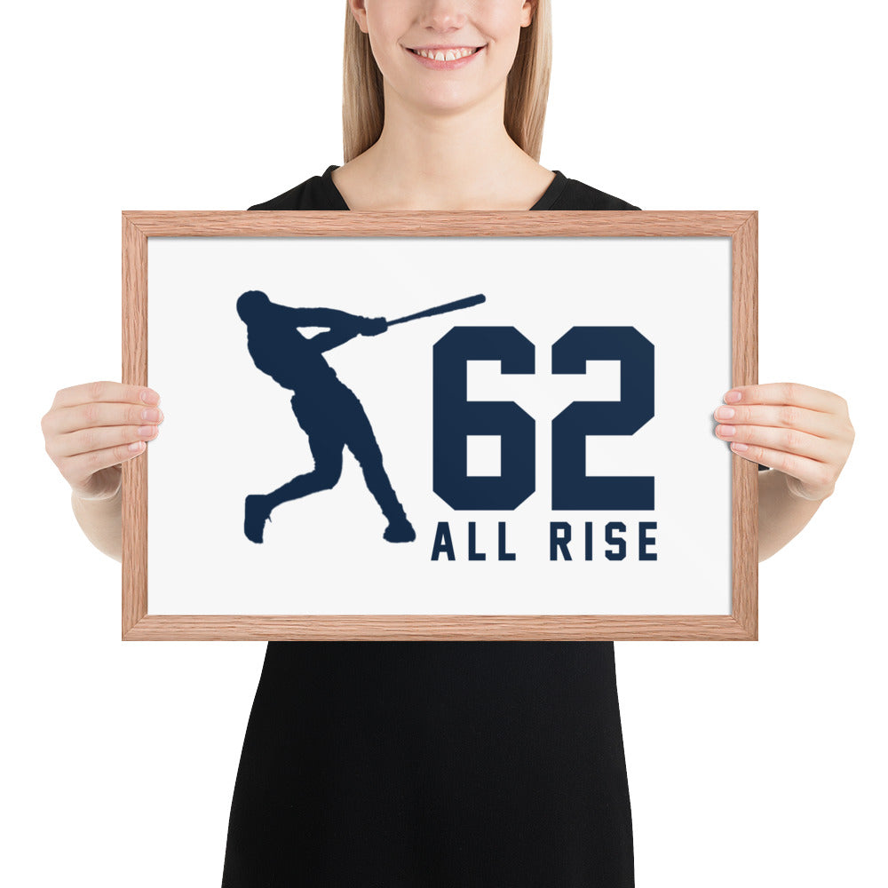 62 All Rise White and Blue Framed poster
