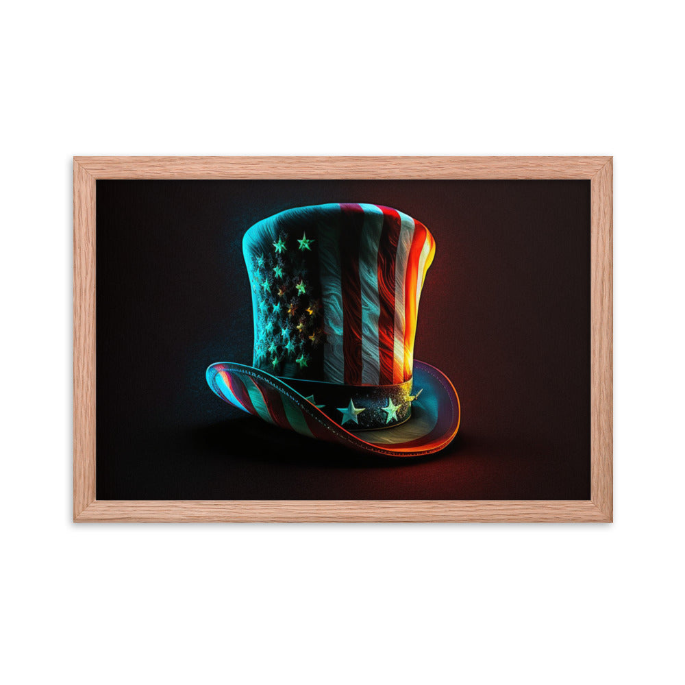 Yankee Doodle Hat Classy Man Cave Framed poster