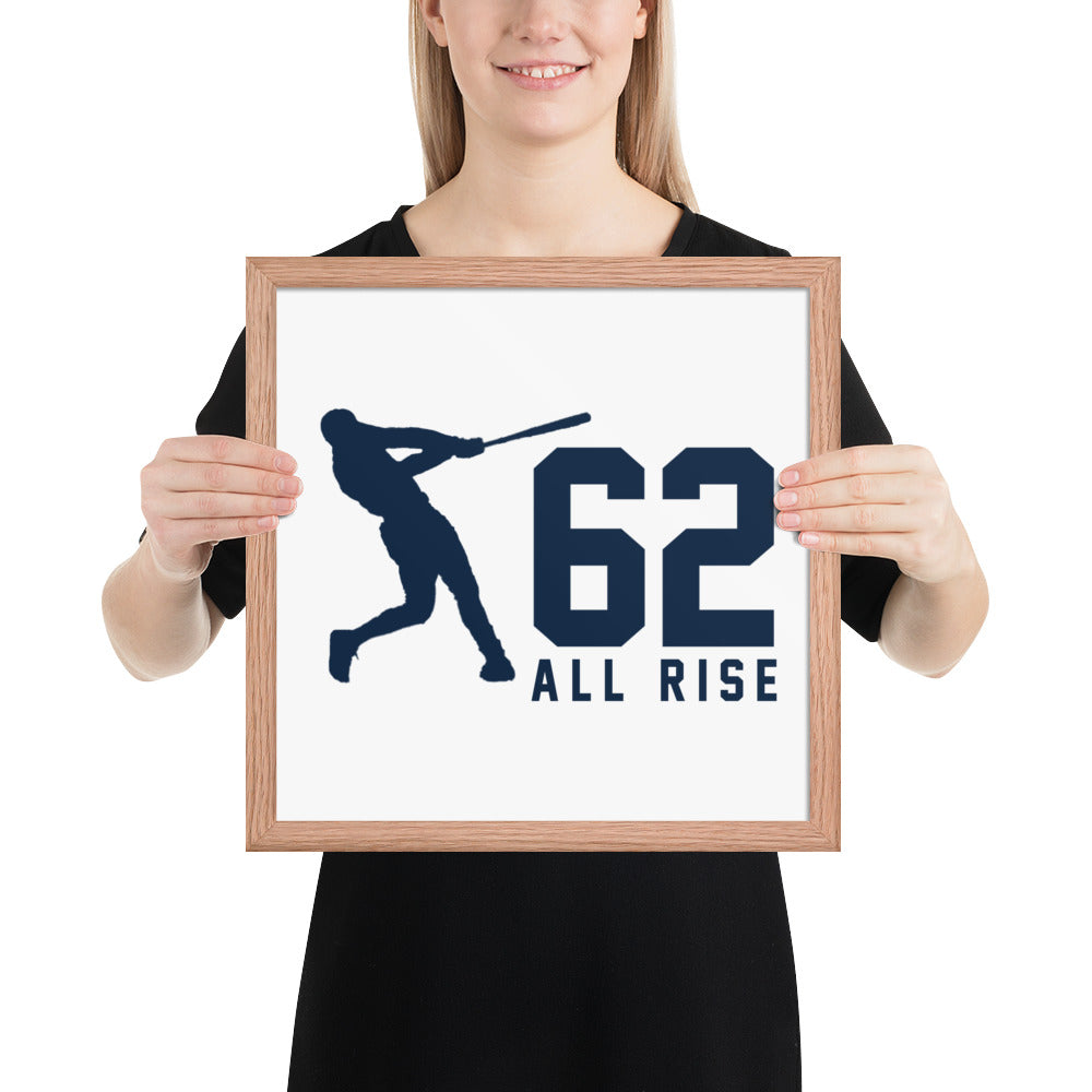 62 All Rise White and Blue Framed poster