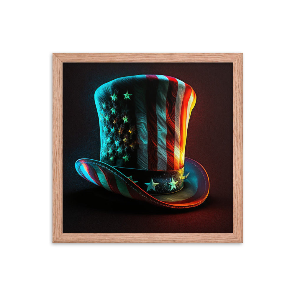 Yankee Doodle Hat Classy Man Cave Framed poster