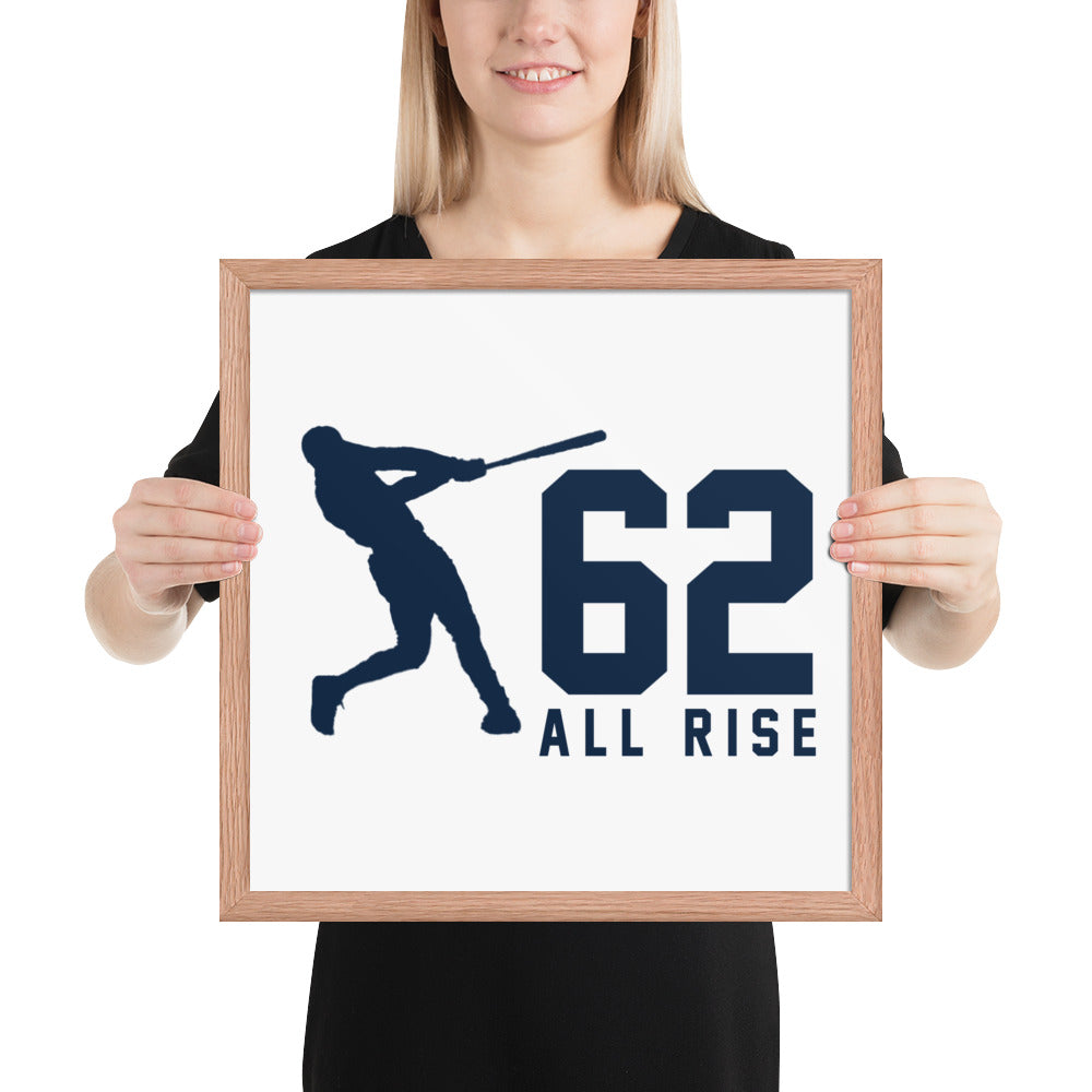 62 All Rise White and Blue Framed poster