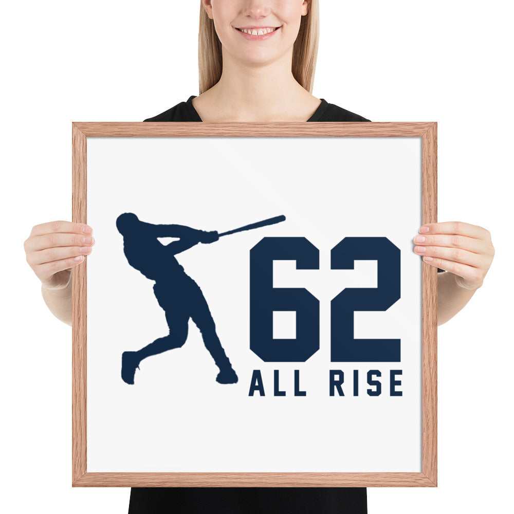 62 All Rise White and Blue Framed poster