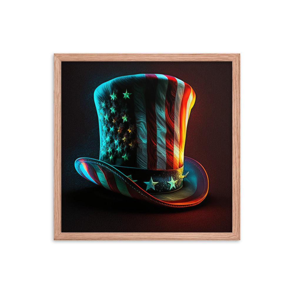 Yankee Doodle Hat Classy Man Cave Framed poster