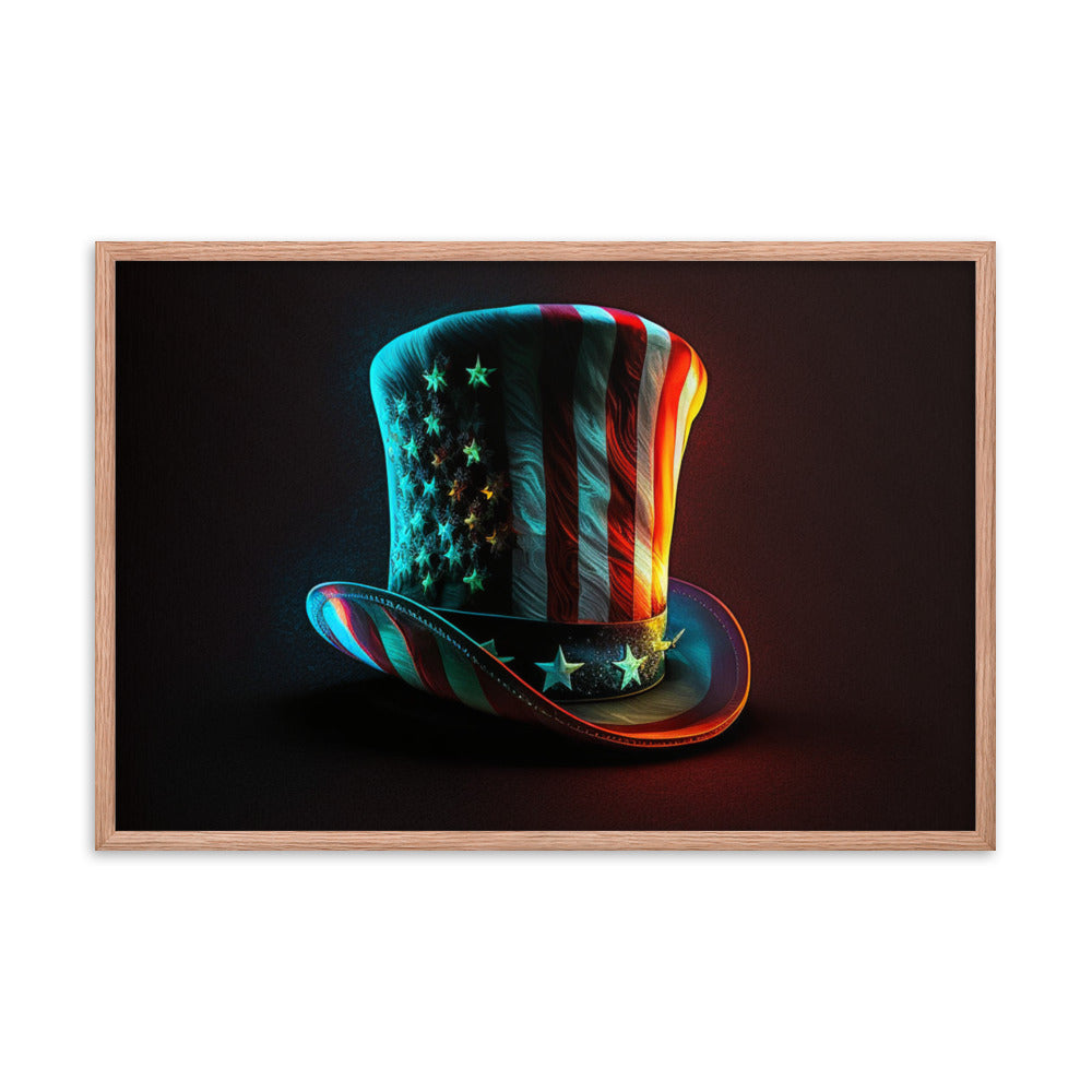 Yankee Doodle Hat Classy Man Cave Framed poster