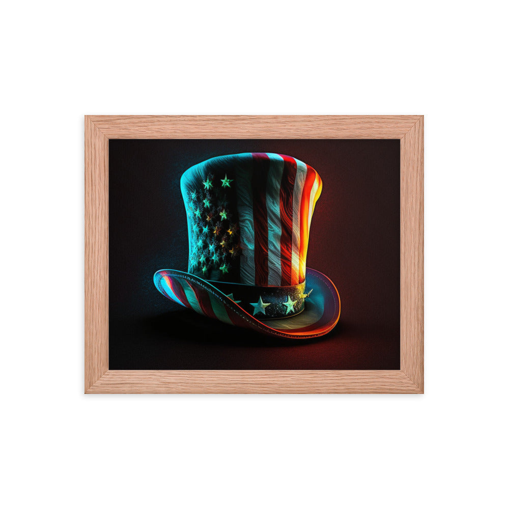 Yankee Doodle Hat Classy Man Cave Framed poster