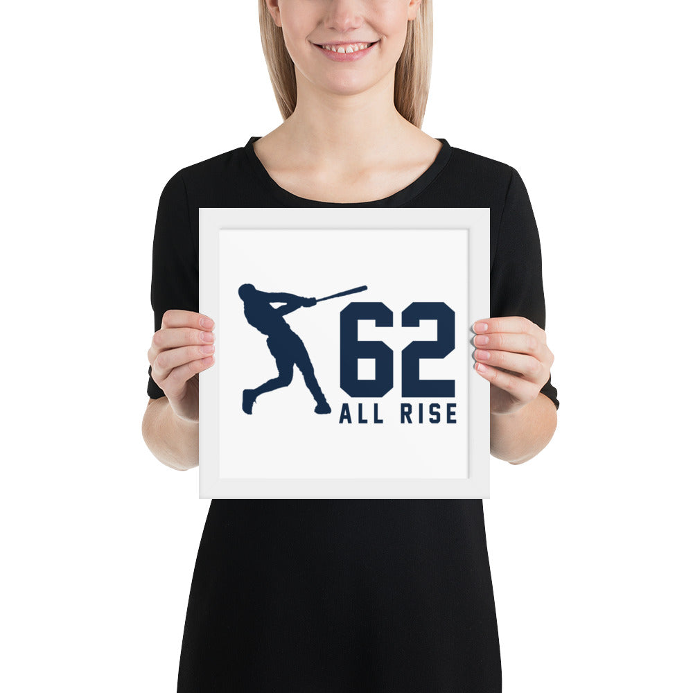 62 All Rise White and Blue Framed poster