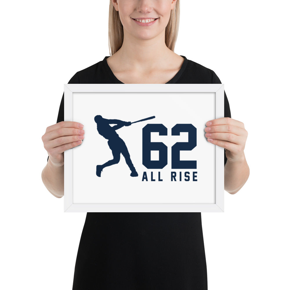 62 All Rise White and Blue Framed poster