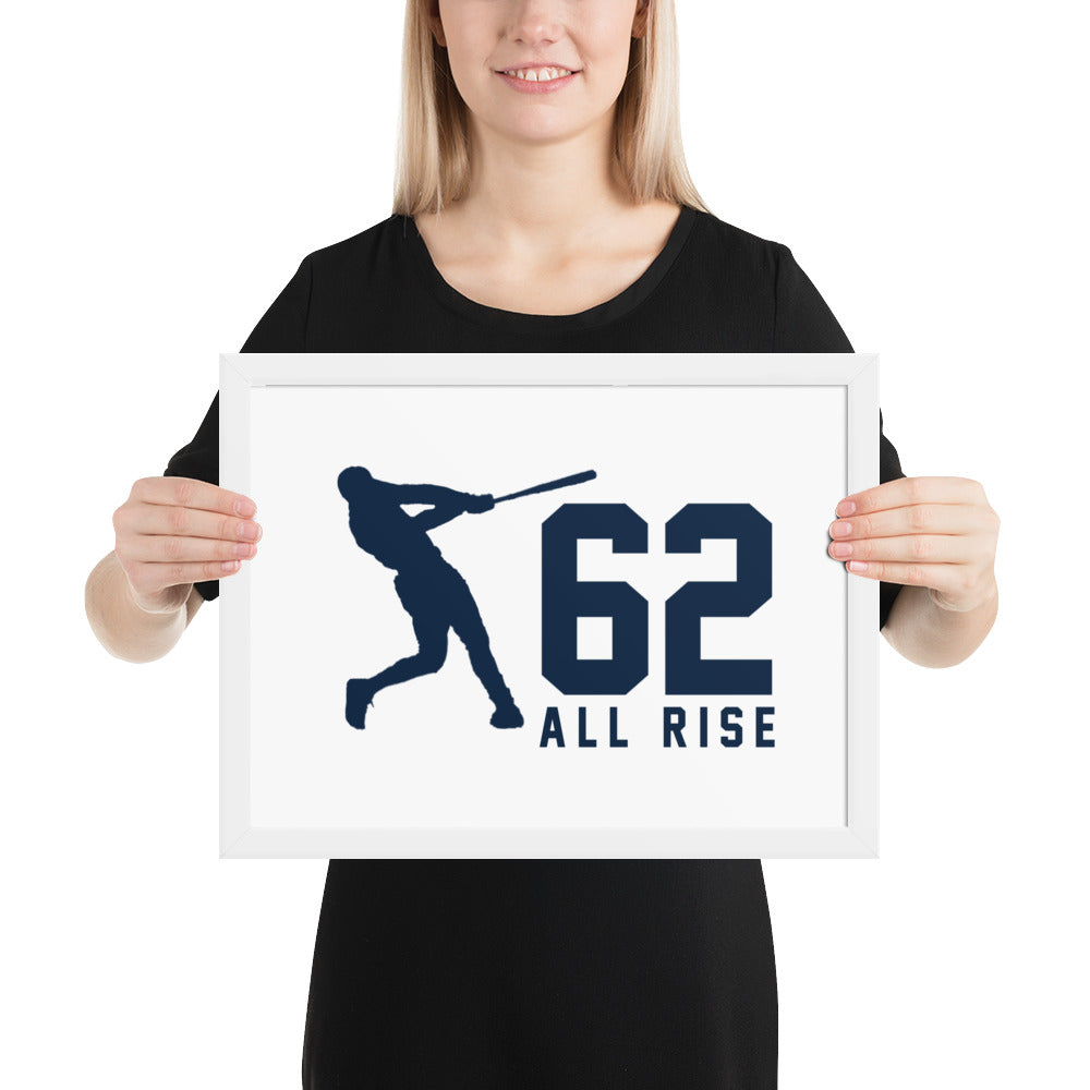62 All Rise White and Blue Framed poster