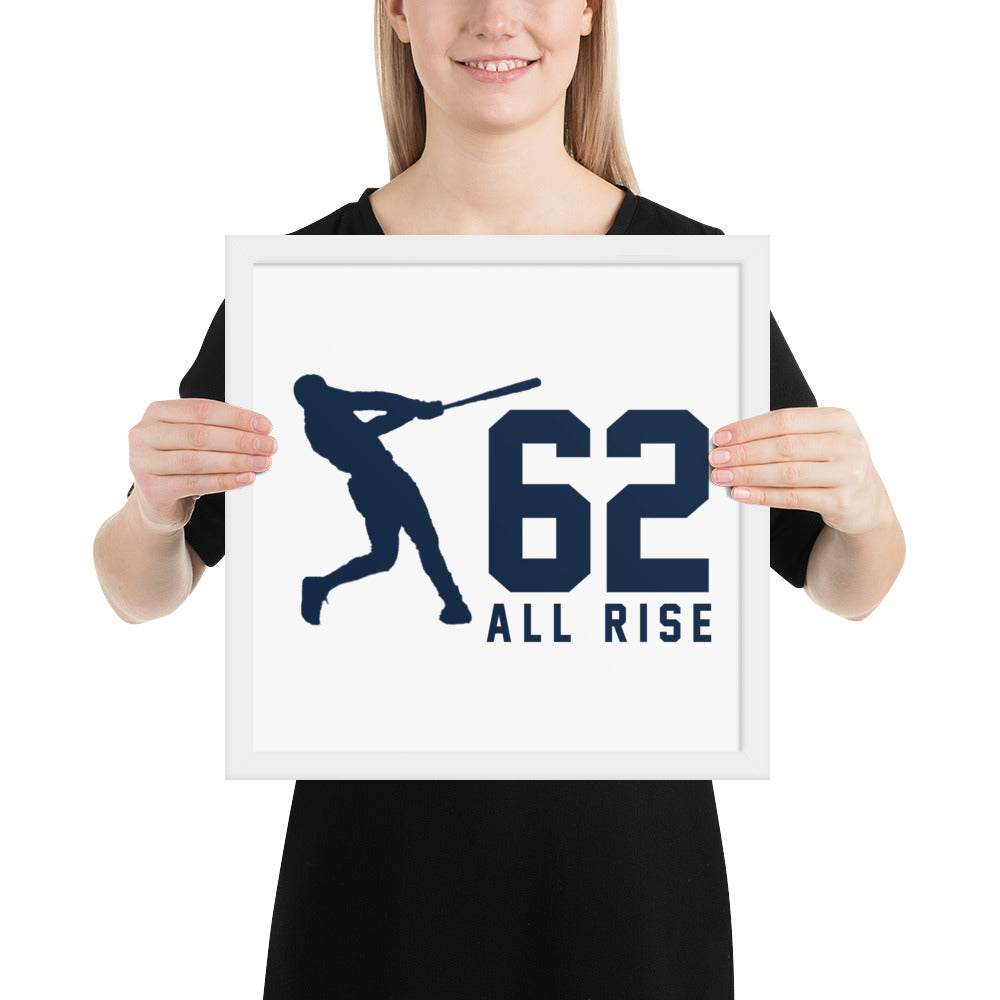 62 All Rise White and Blue Framed poster