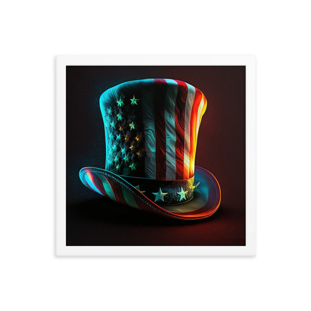 Yankee Doodle Hat Classy Man Cave Framed poster
