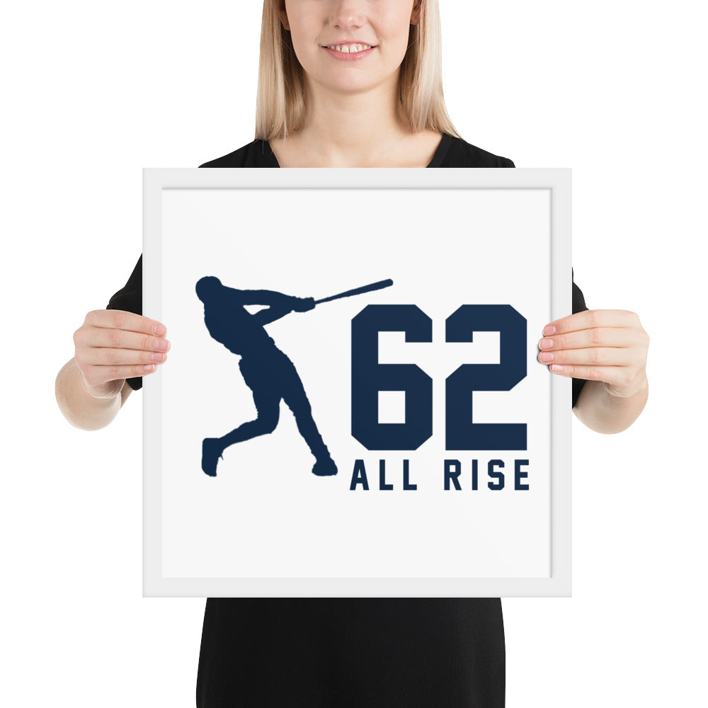 62 All Rise White and Blue Framed poster