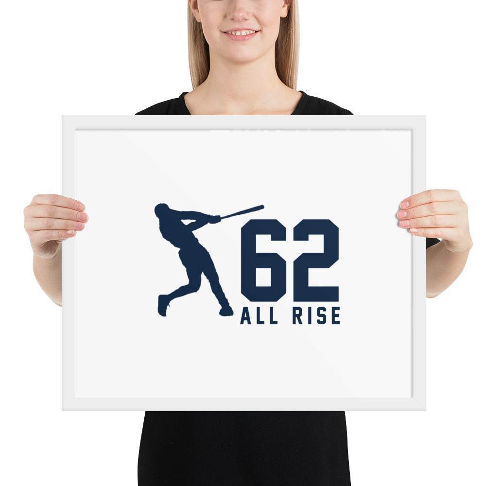 62 All Rise White and Blue Framed poster