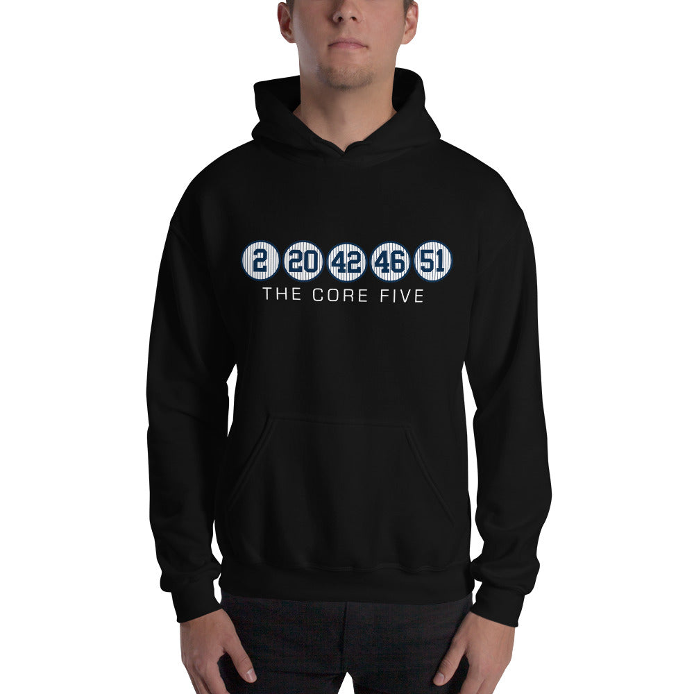 Core Five with Numbers and Text Unisex Hoodie