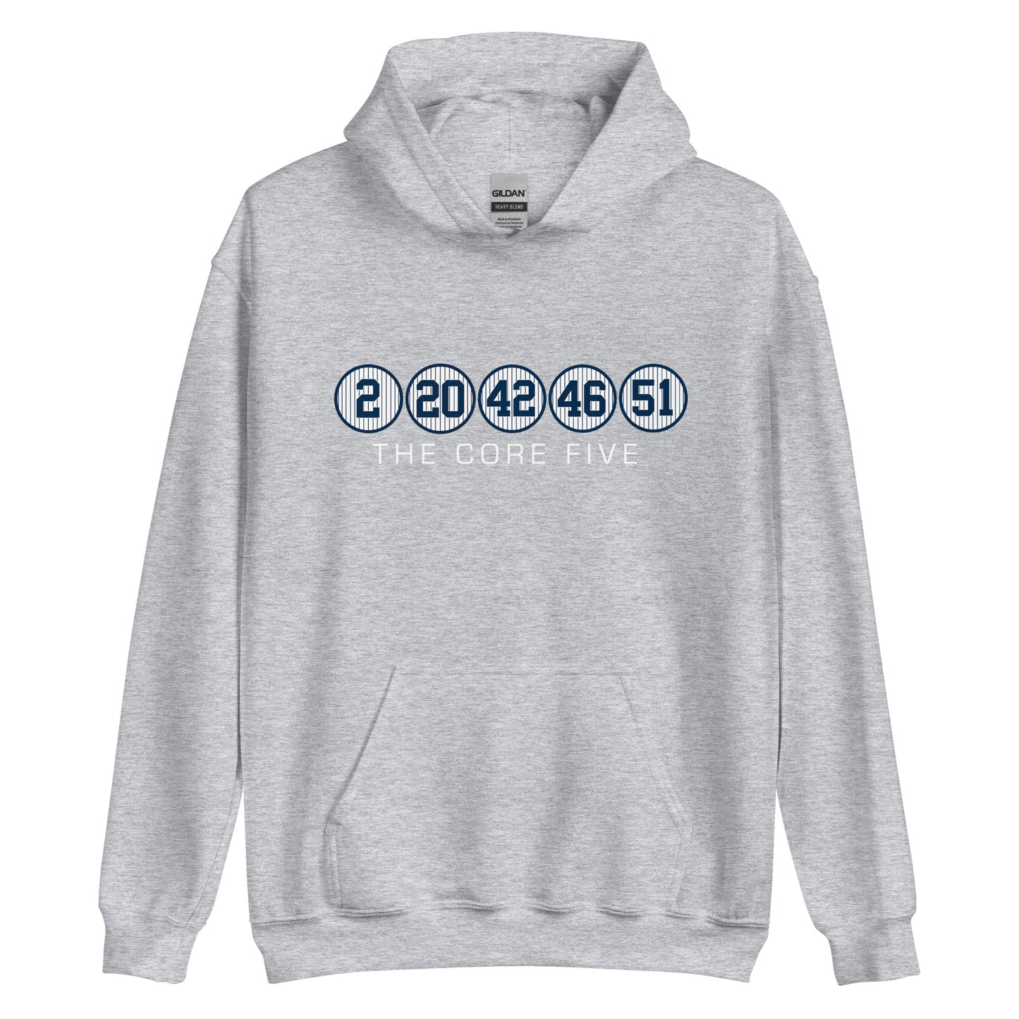 Core Five with Numbers and Text Unisex Hoodie