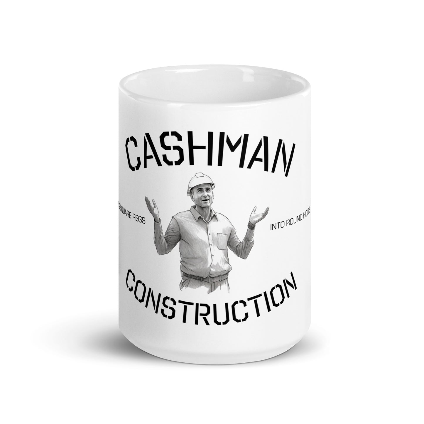 Cashman Construction White glossy mug