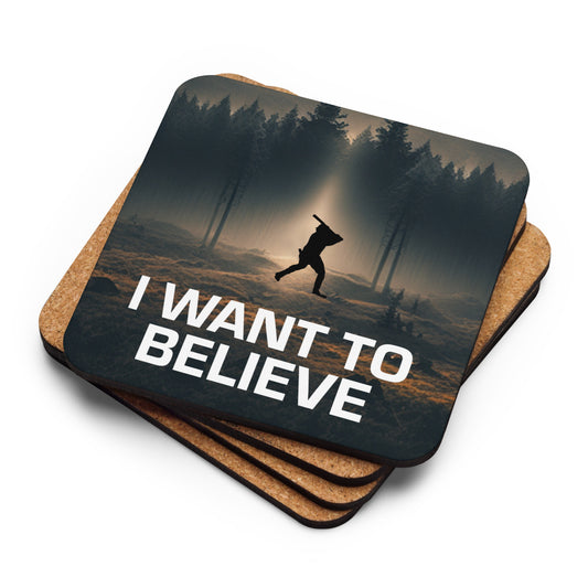 I Want to Believe - Martian Cork-back coaster