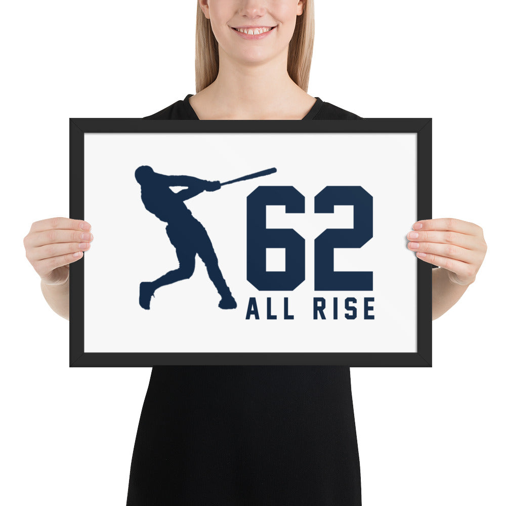 62 All Rise White and Blue Framed poster
