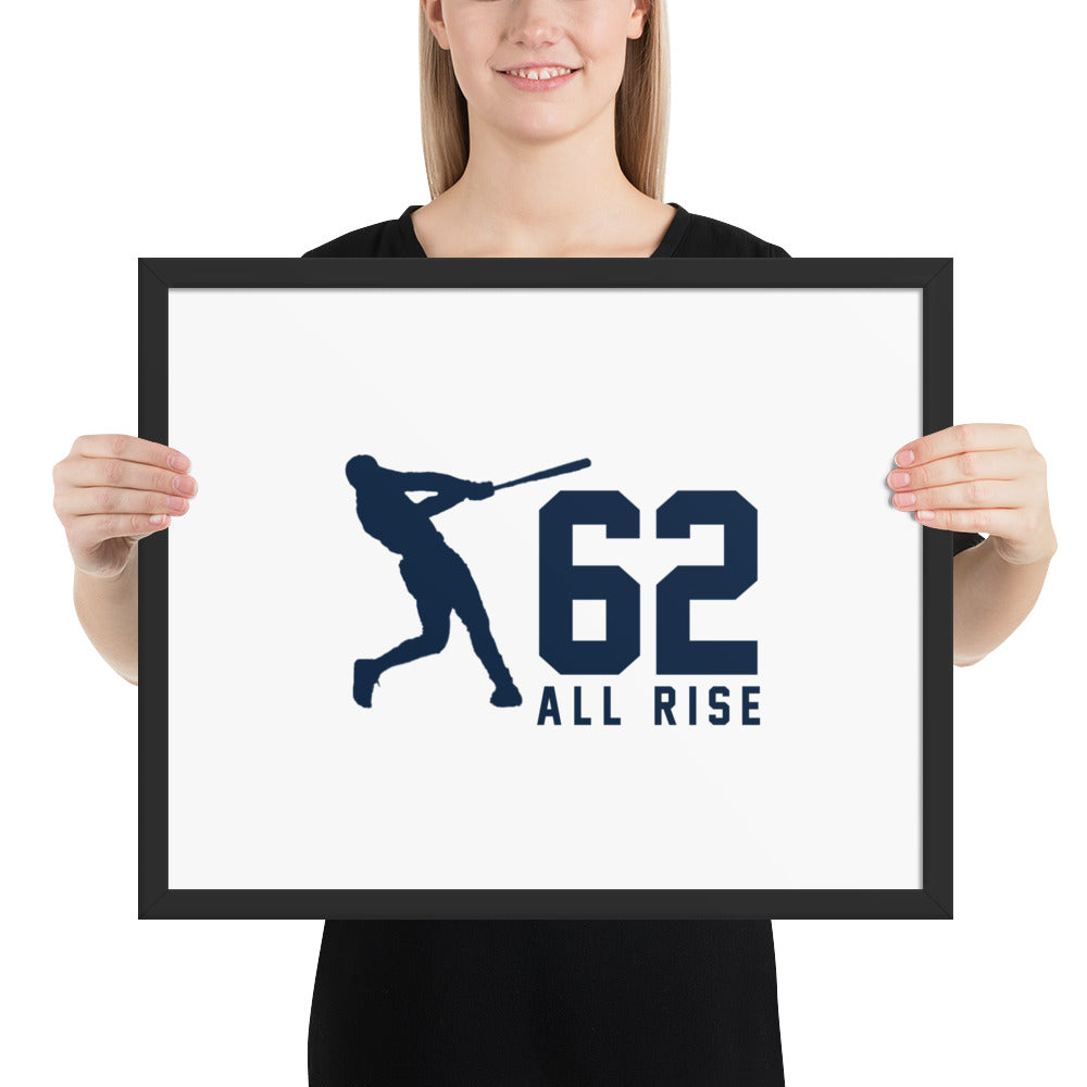62 All Rise White and Blue Framed poster