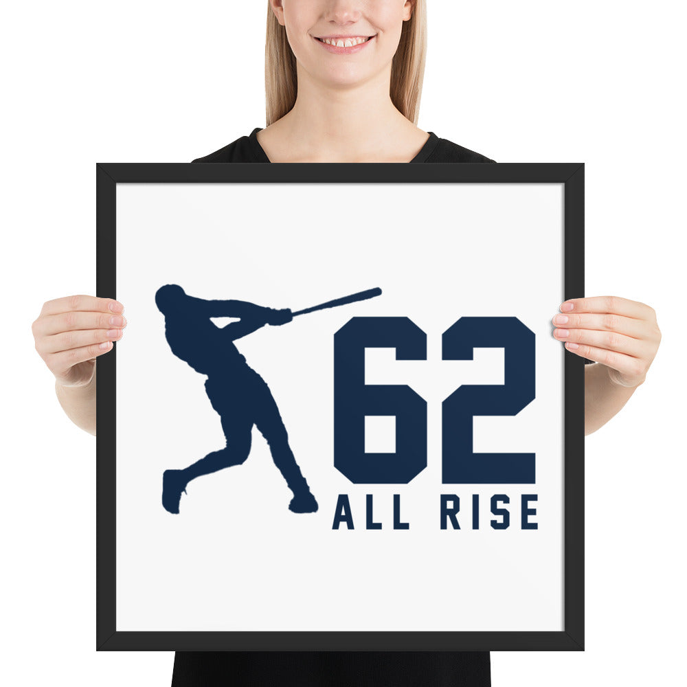 62 All Rise White and Blue Framed poster