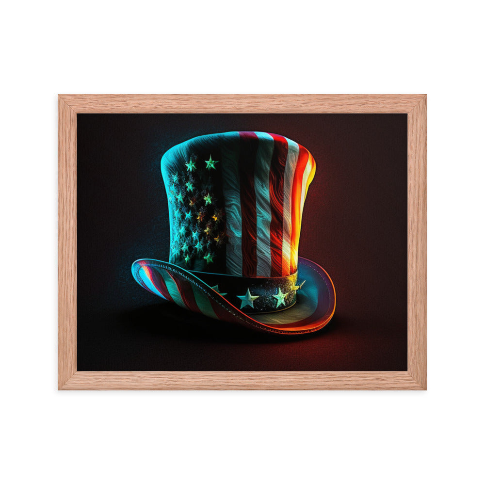 Yankee Doodle Hat Classy Man Cave Framed poster