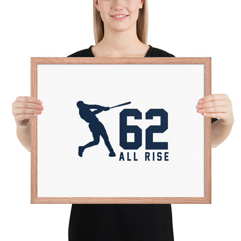 62 All Rise White and Blue Framed poster
