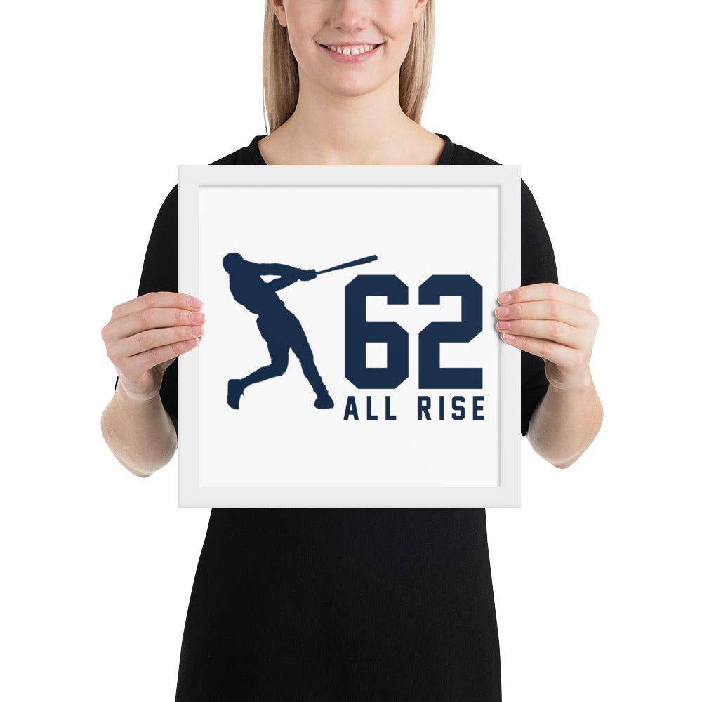 62 All Rise White and Blue Framed poster