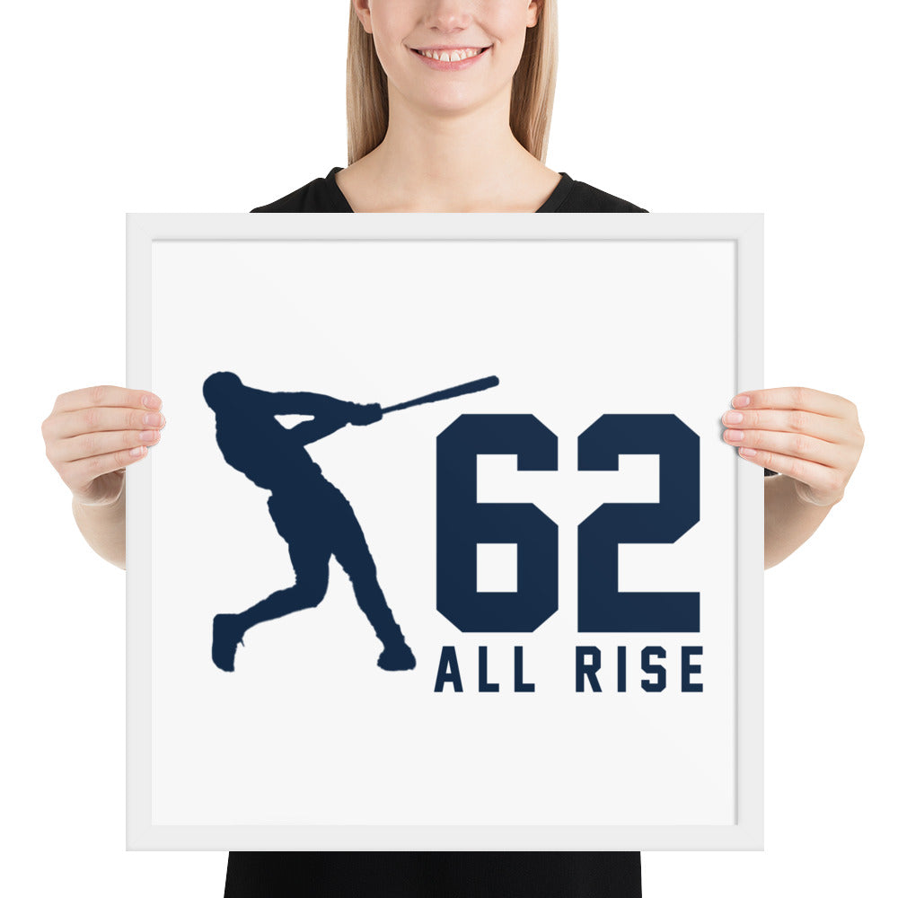 62 All Rise White and Blue Framed poster